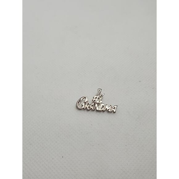 #1 Grandma 925 Sterling Pendant Charm Jewelry Diamond Cut - Picture 3 of 4